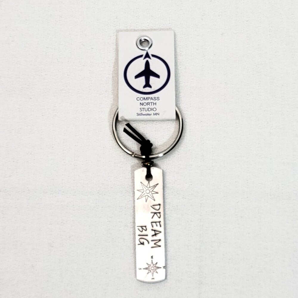 Compass North Studio Hand-Stamped Keychain "Dream Big"